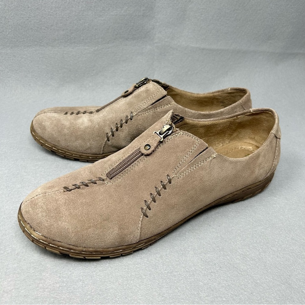Naturalizer Natural Soul Women's Size 10m Brown Suede Zip Top Shoes